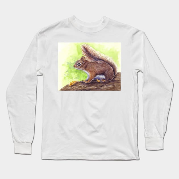 Squirrel Long Sleeve T-Shirt by katerinamk